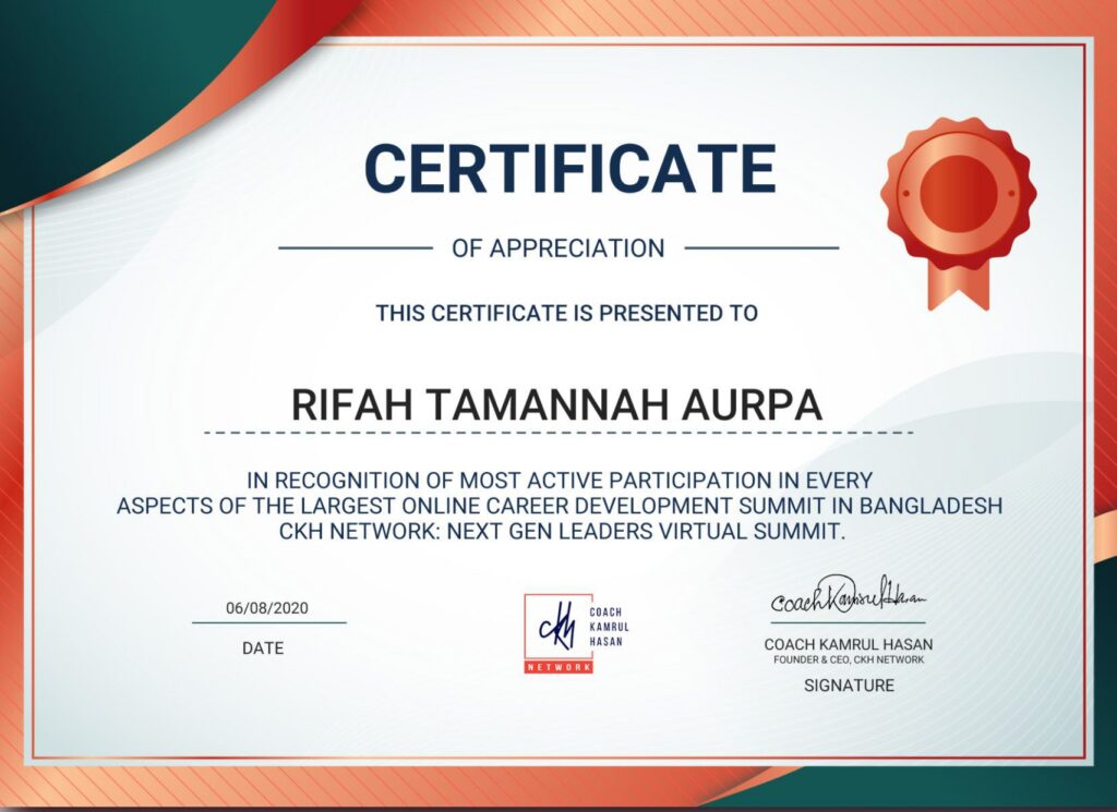 Summit Certificate